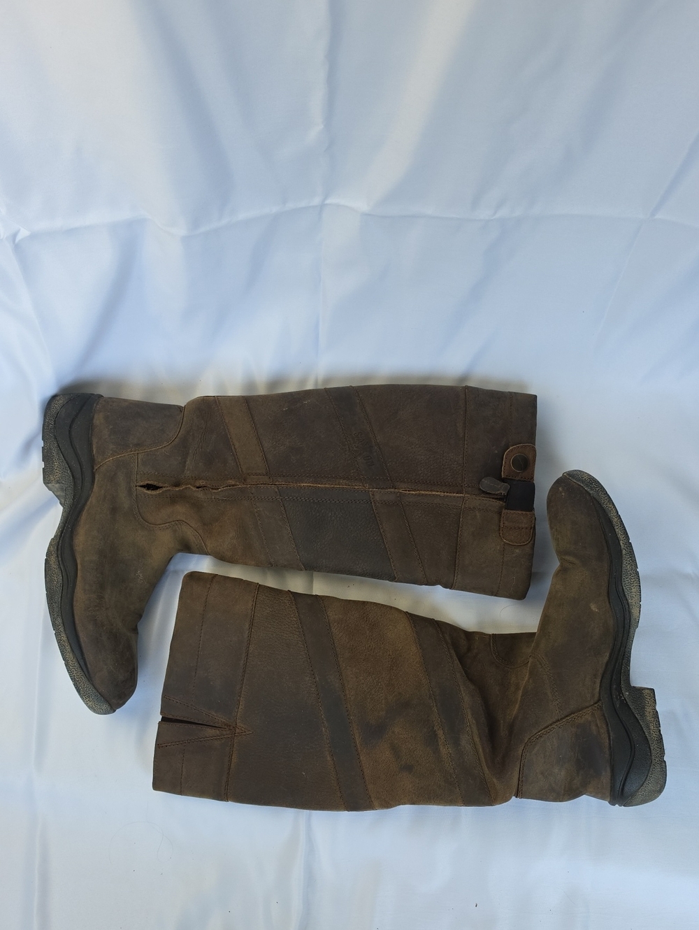 SAXON Lewes Brown Leather Tall Zip Equestrian Riding Western Rugged Boots 11